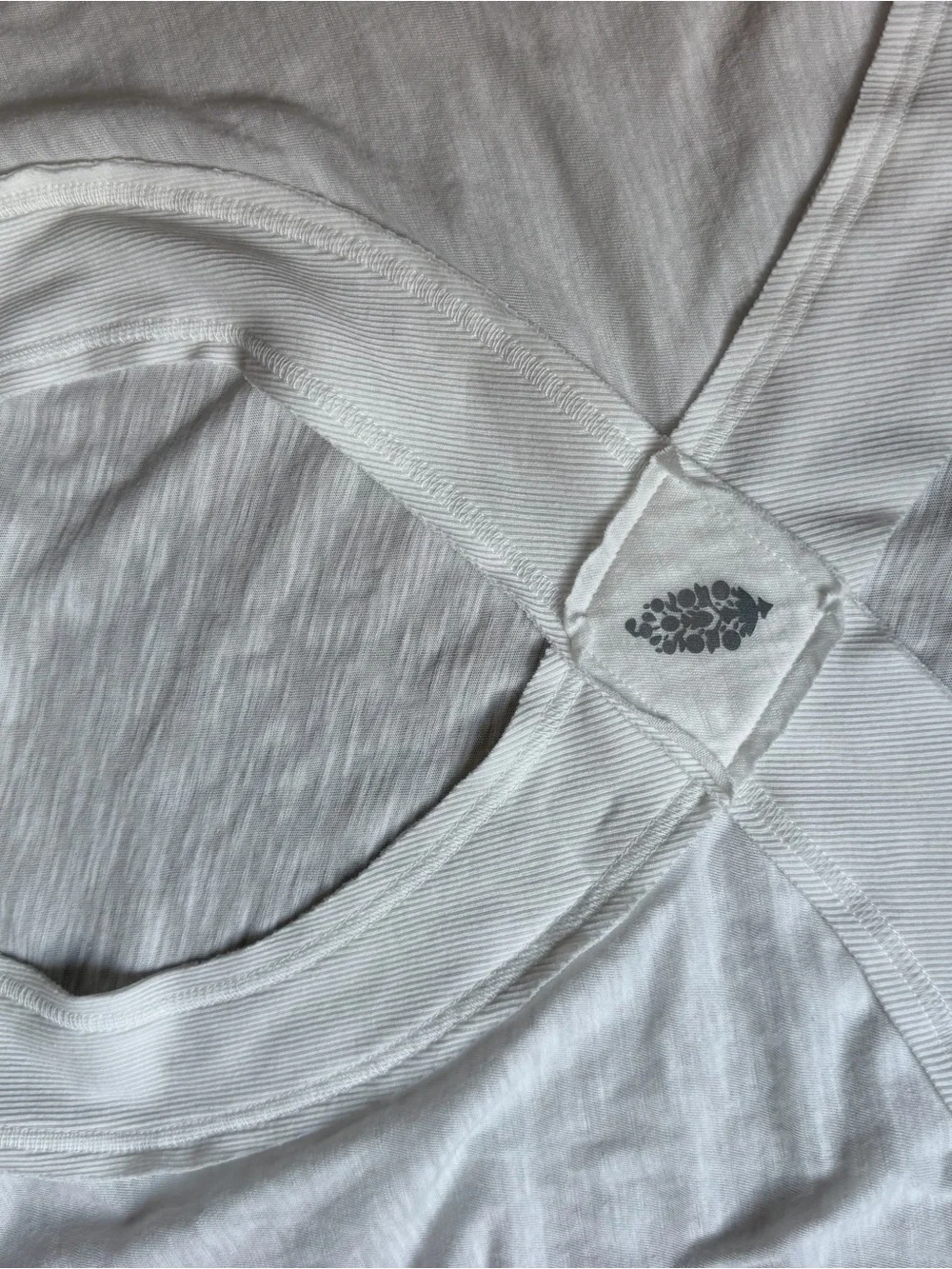 Free People Women's White Cropped Long-Sleeve Top - XS